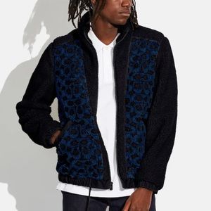 Coach Full Sherpa Signature Zip Jacket